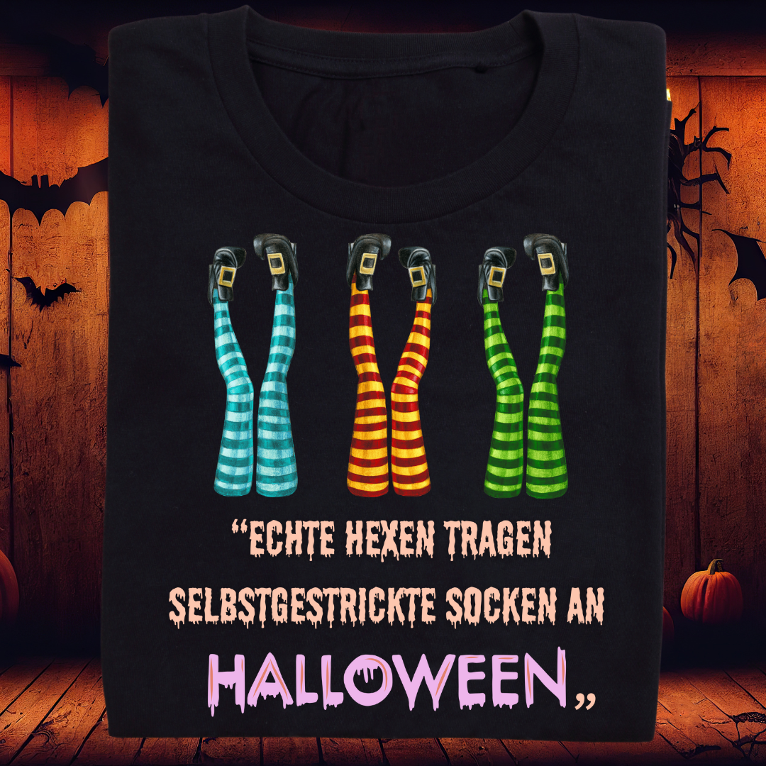 Halloween T-Shirt " selbstgestrickte Socken"