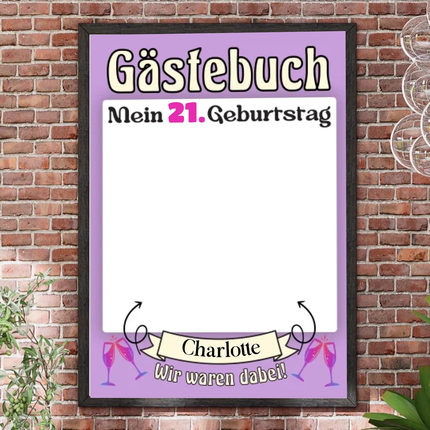 Bilderrahmen Steinwand