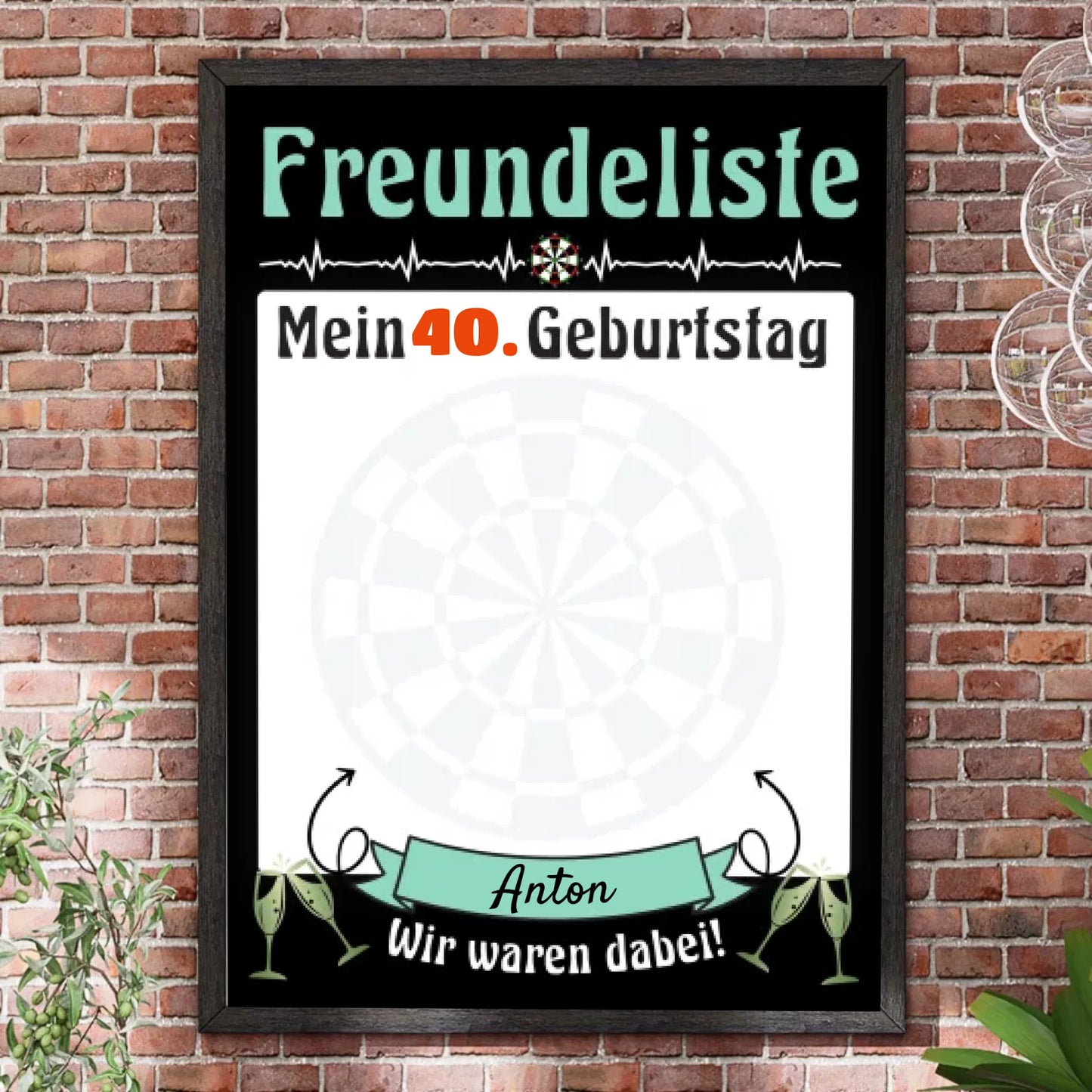 Bilderrahmen Steinwand