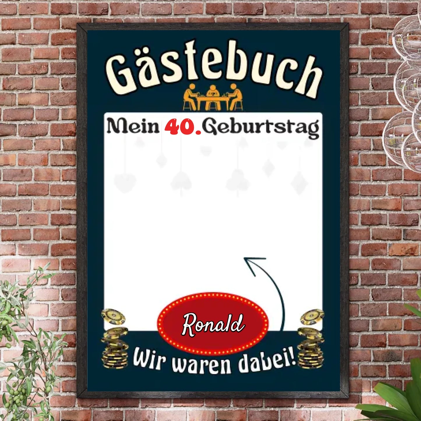 Bilderrahmen Steinwand