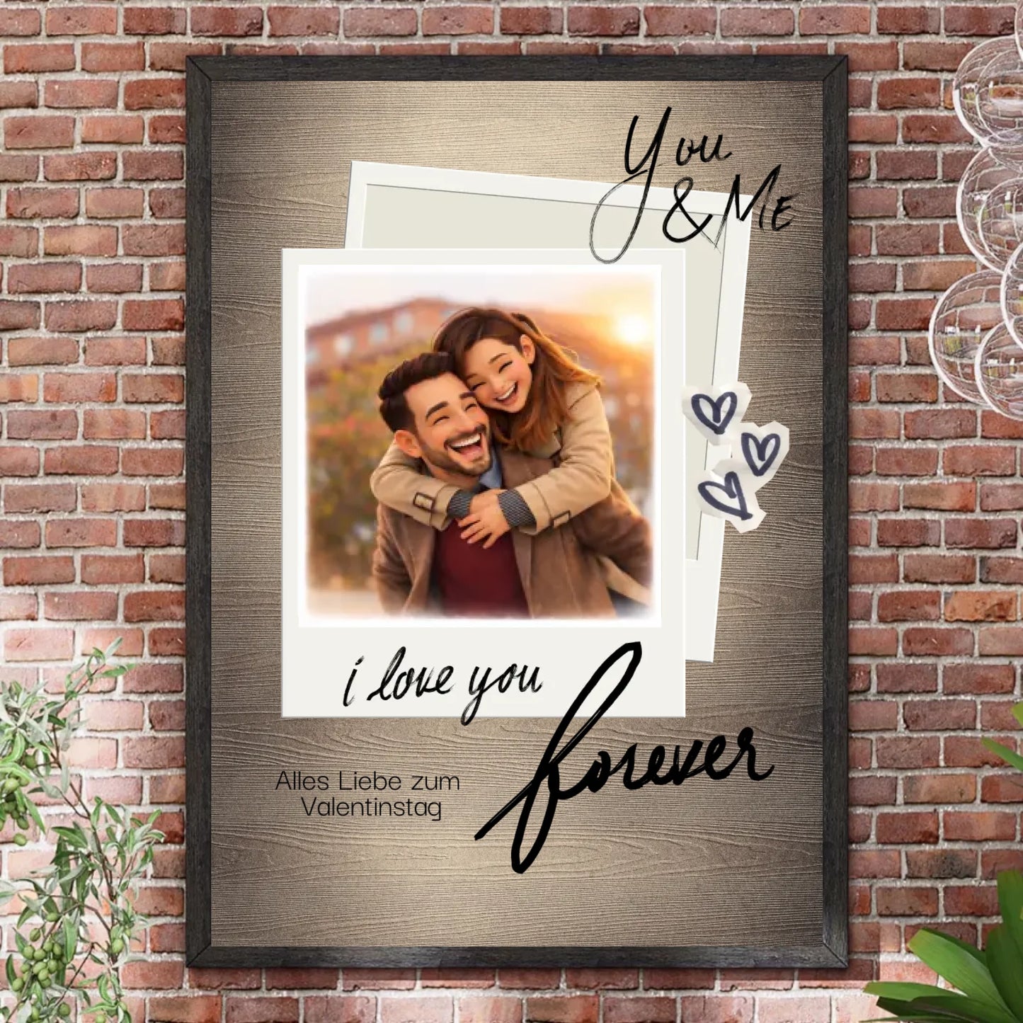 Bilderrahmen Steinwand