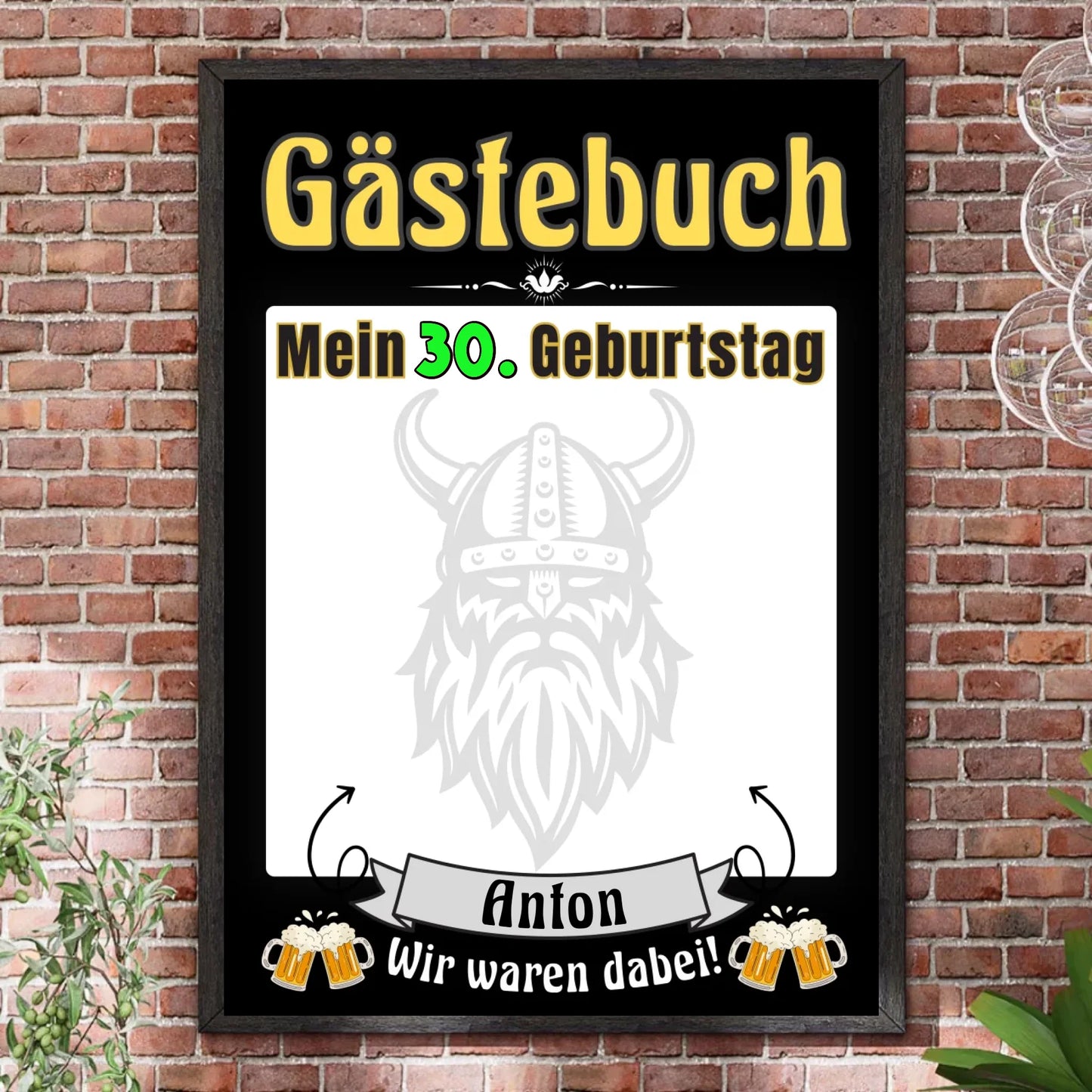 Bilderrahmen Steinwand