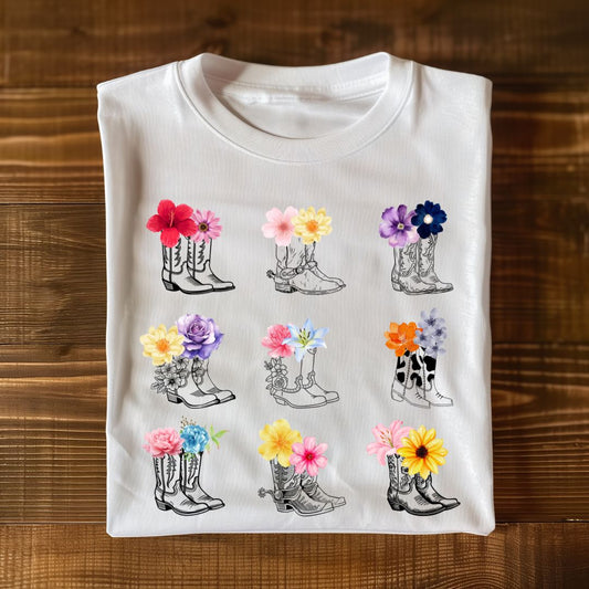 Cowgirl Flower Blumen T-Shirt