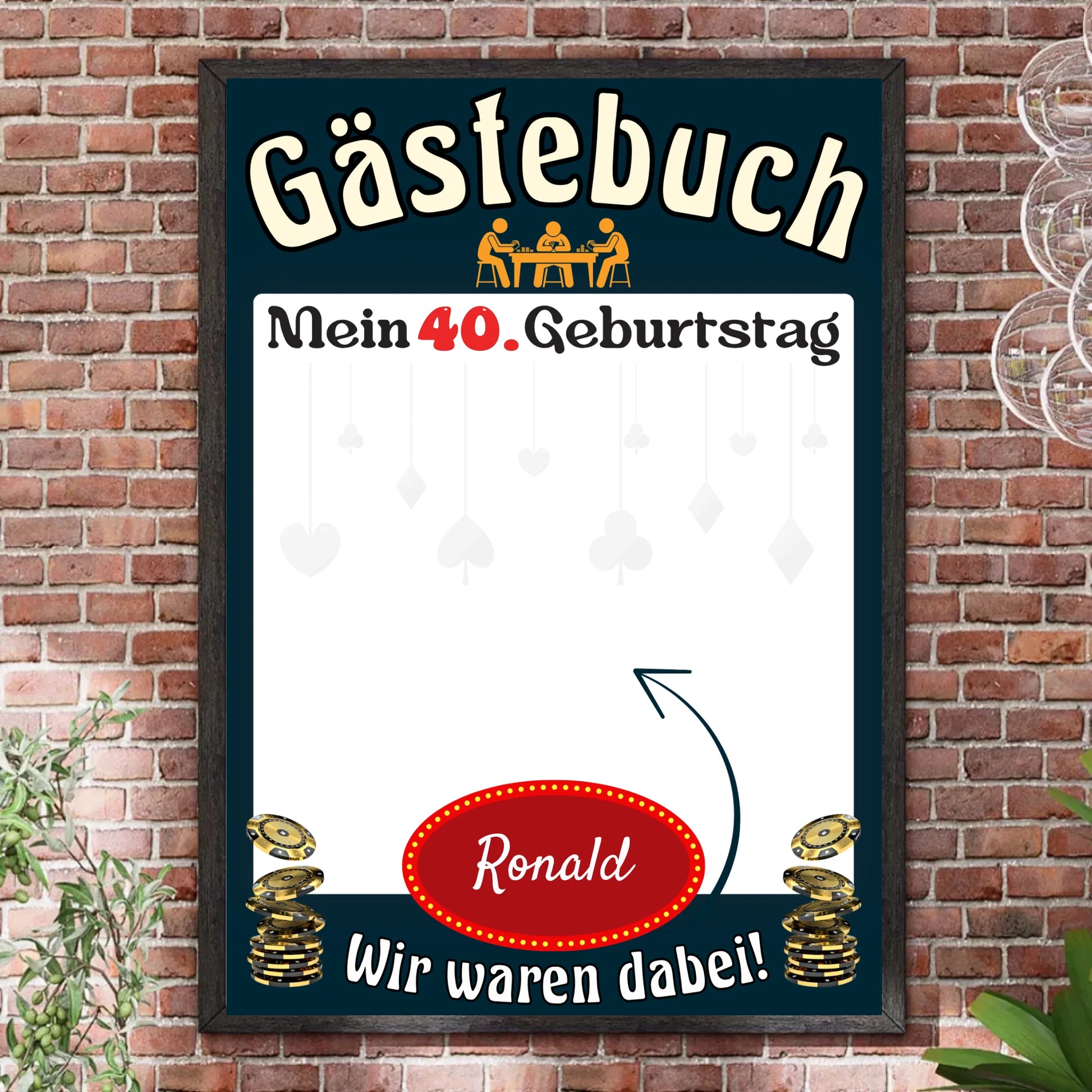 Bilderrahmen Steinwand 