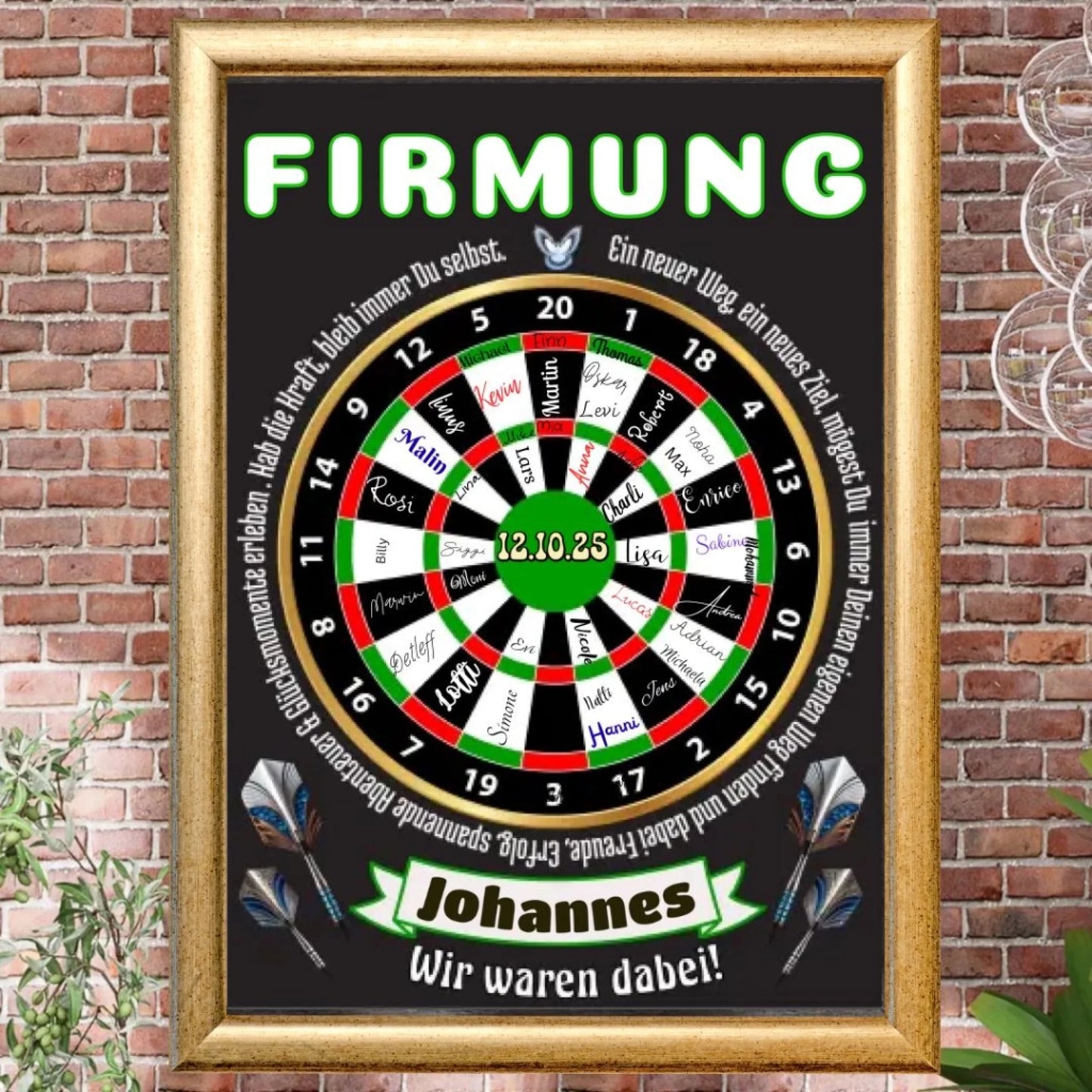 Dartscheibe Firmung2