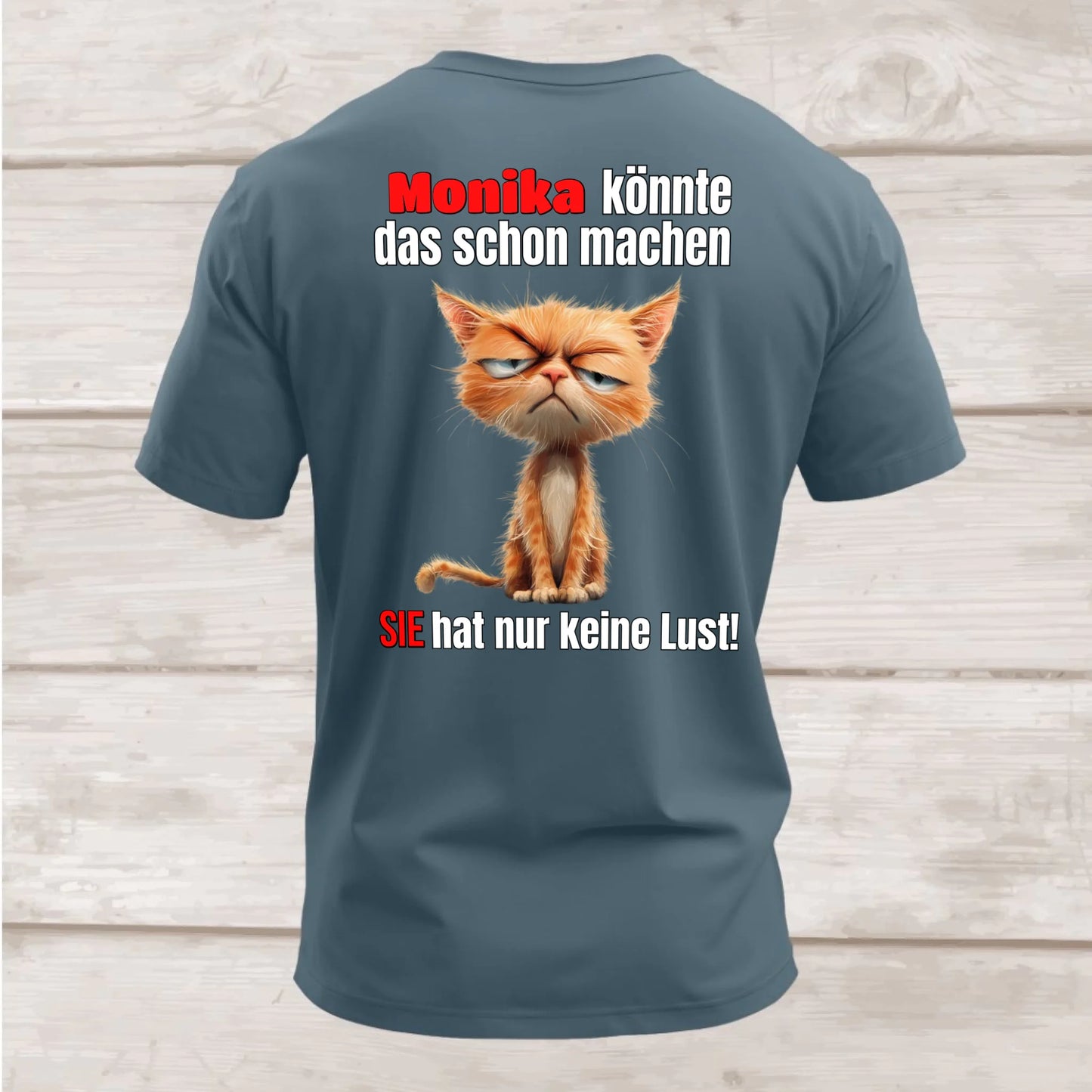 Shirt hinten steinplau