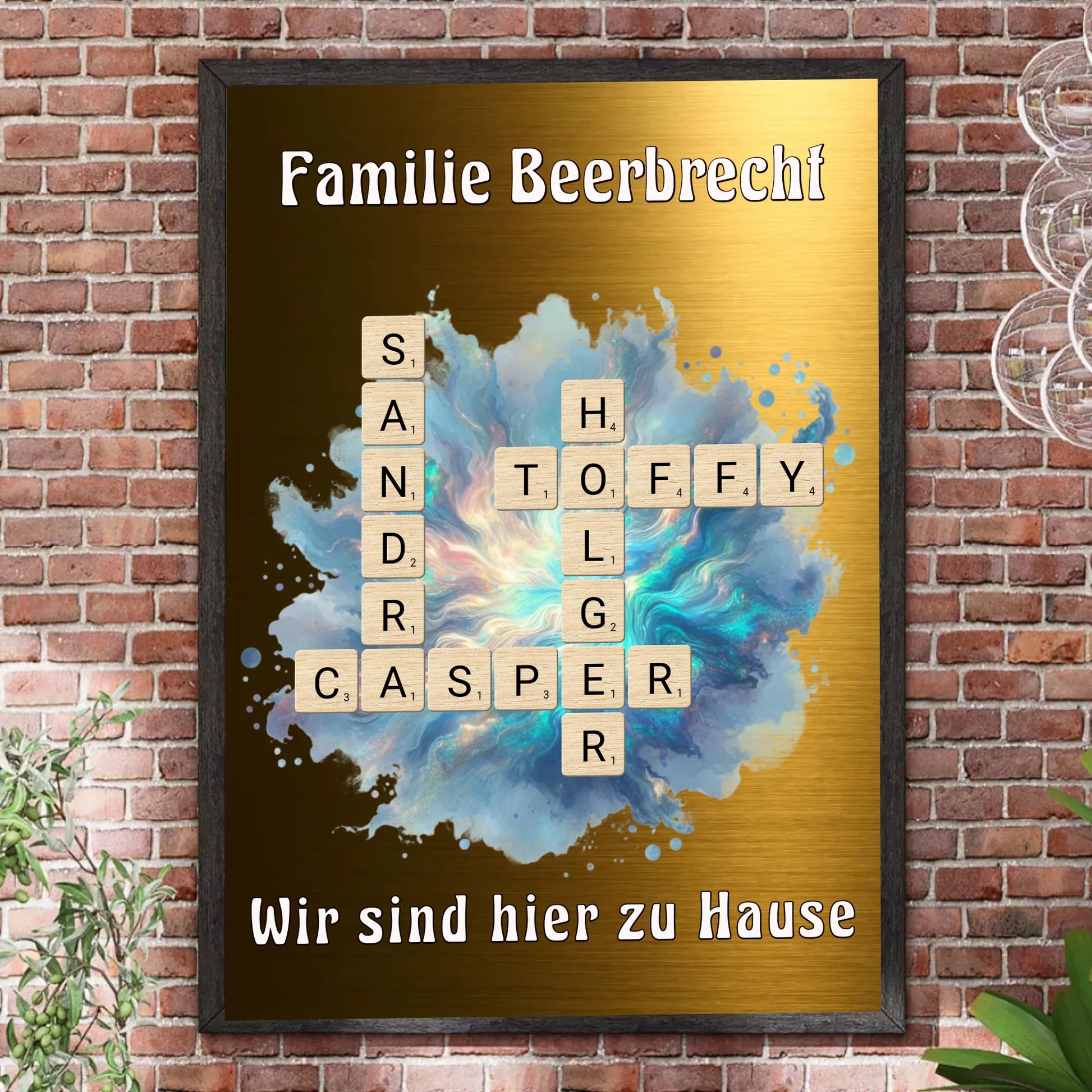 Bilderrahmen Steinwand 