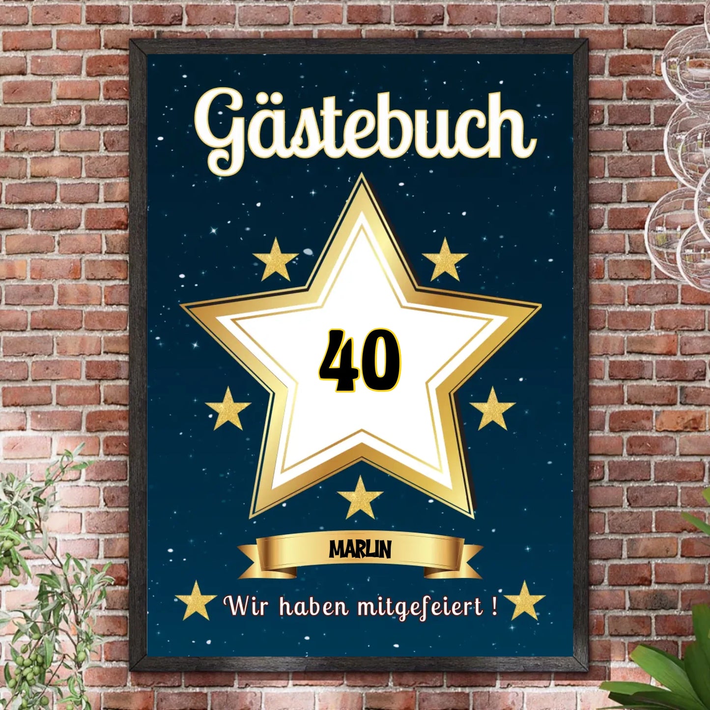 Bilderrahmen Steinwand 