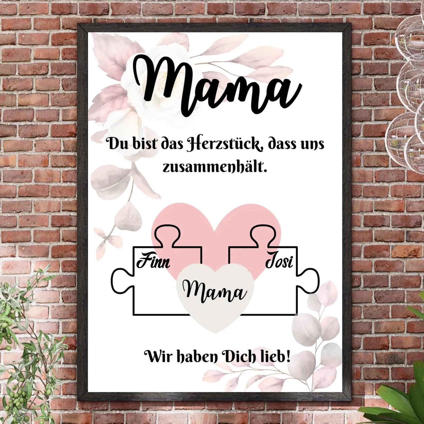 Bilderrahmen Steinwand 