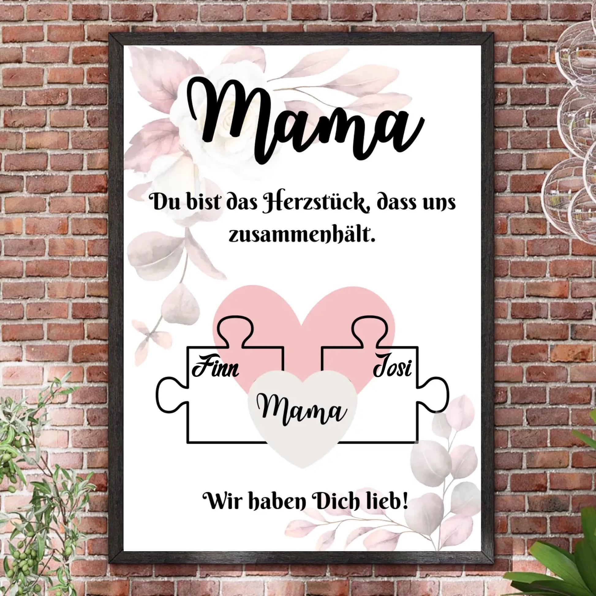 Bilderrahmen Steinwand 